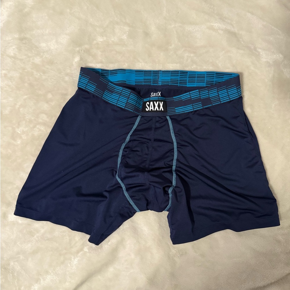 SAXX Men's Navy Boxer Briefs